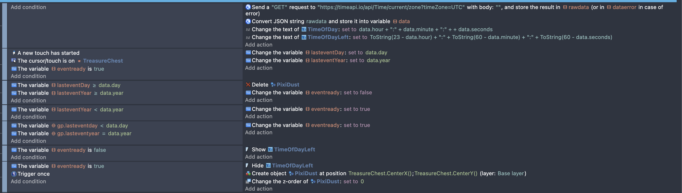 Gdevelop Uses Daily event system not working for some unknown reason - How do I ...