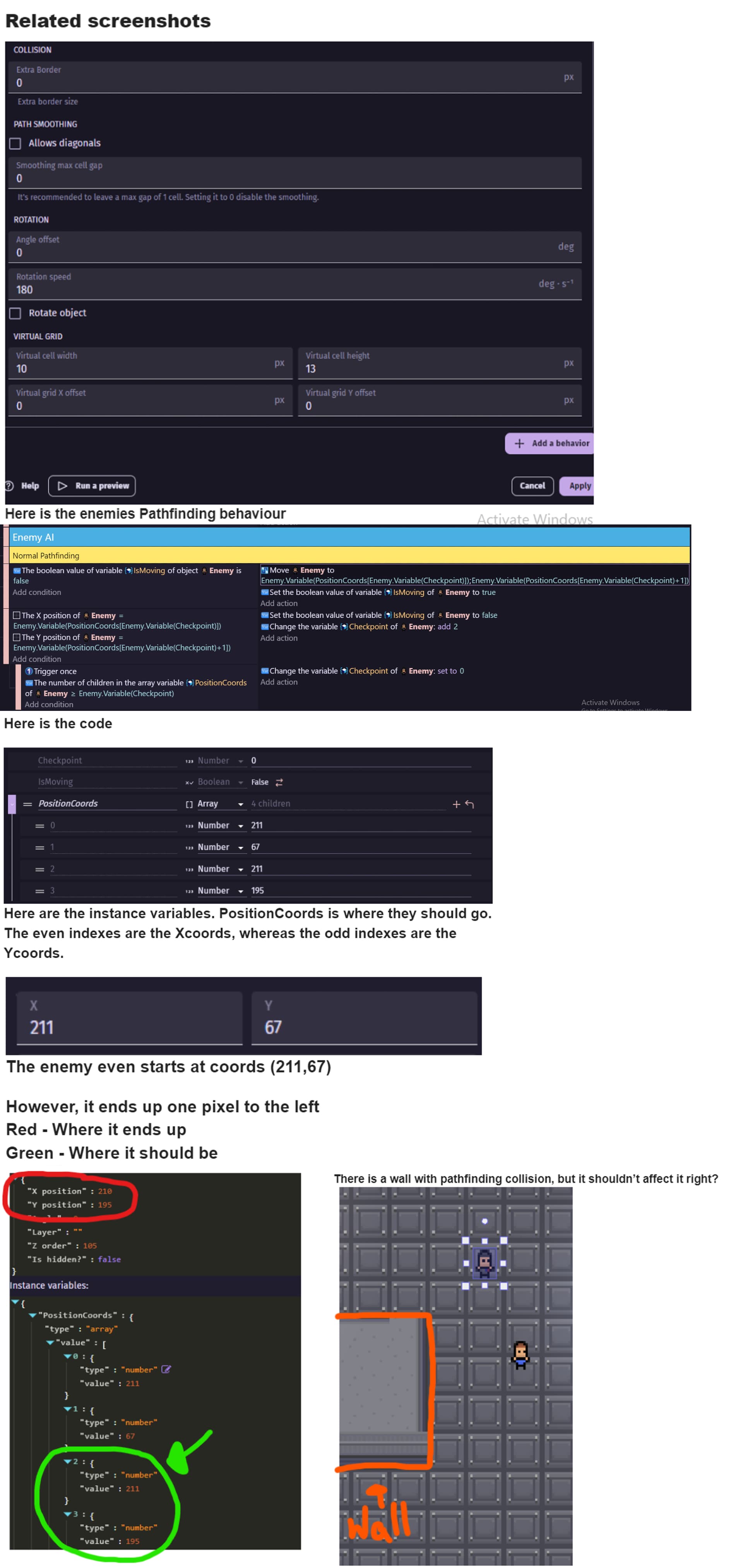 Pathfinding - Not Moving to Correct Coords - How do I...? - GDevelop Forum