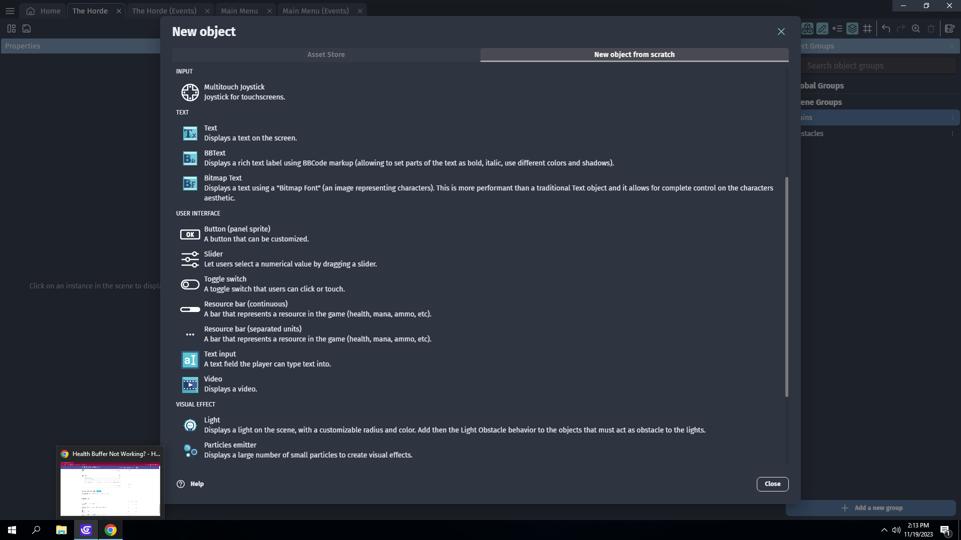 Health Buffer Not Working? How do I...? GDevelop Forum