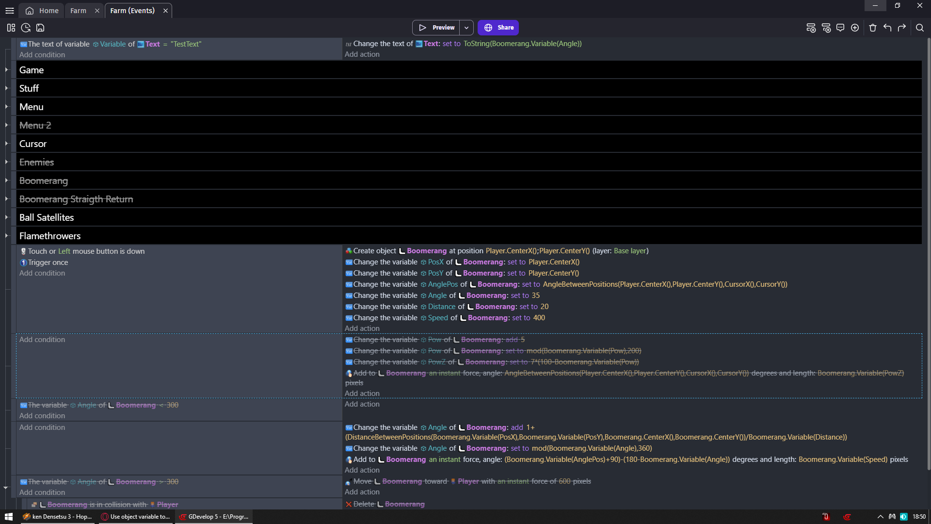 Use object variable to create an object - Bugs reports - GDevelop Forum