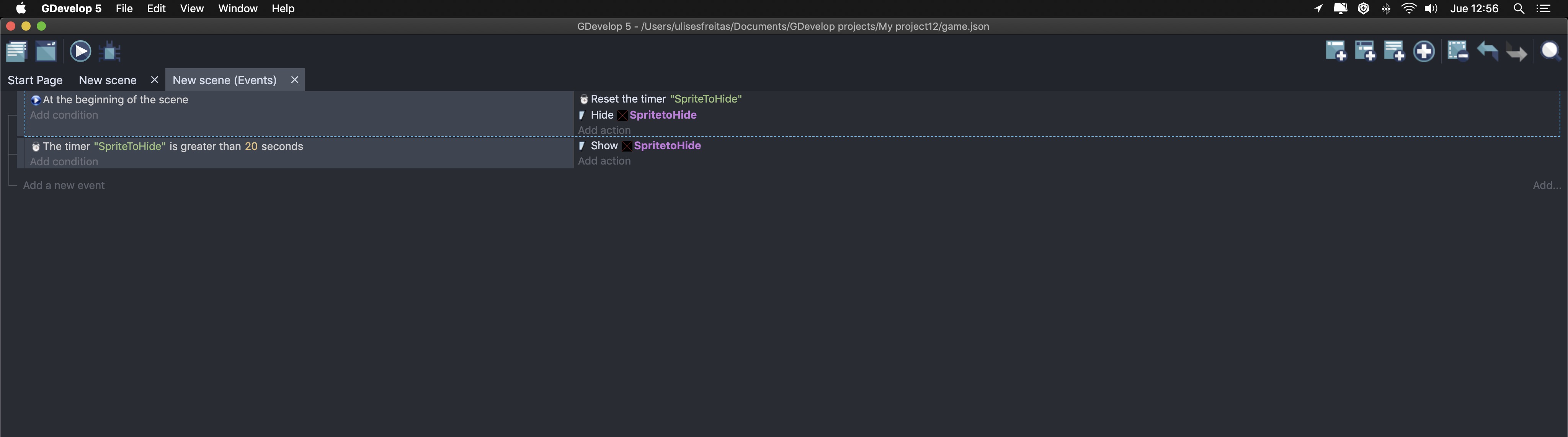Wait some time before doin an action - How do I...? - GDevelop Forum