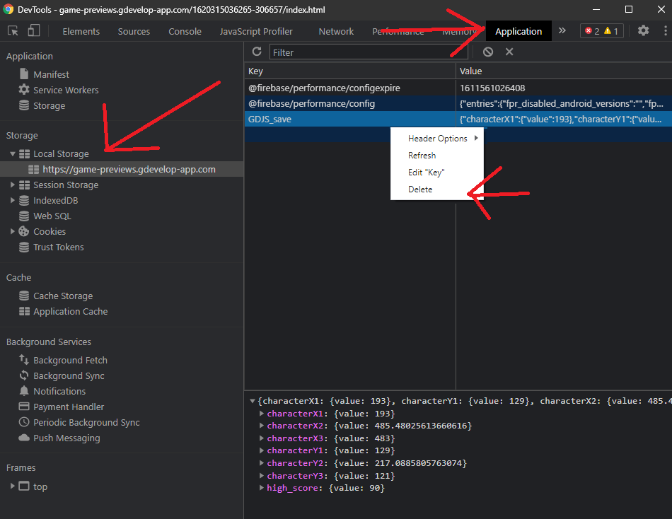 Manually export your game as a HTML5 game on your computer - GDevelop  documentation