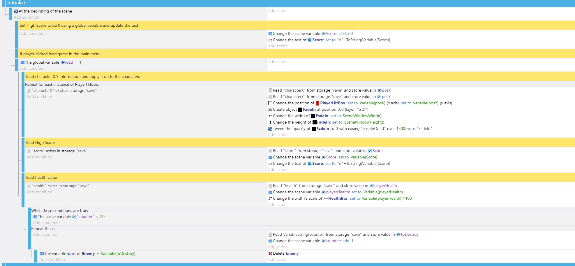 Save - Load - Enemies - How do I...? - GDevelop Forum